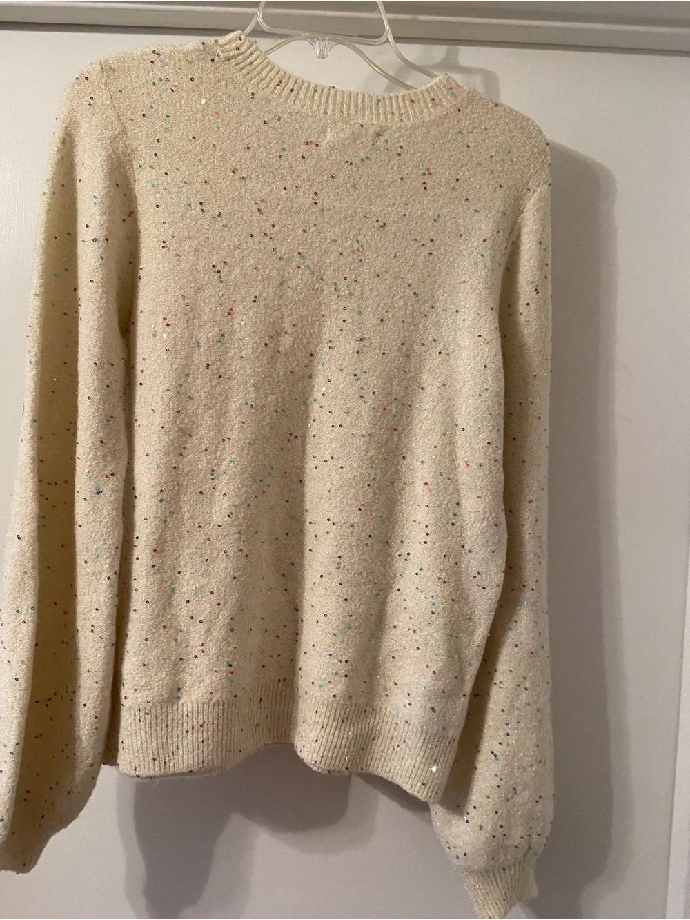 Cozy Cream Speckled Crewneck Sweater